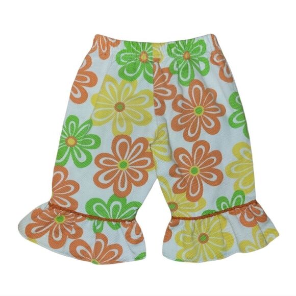 Kelly's Kids Flower Power Psychedelic Spring Summer Outfit Floral Pattern XS 3-4 - Picture 3 of 7